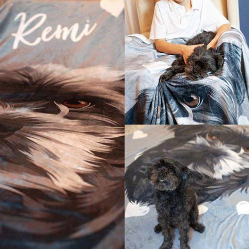 Illustrated Fur Blankets