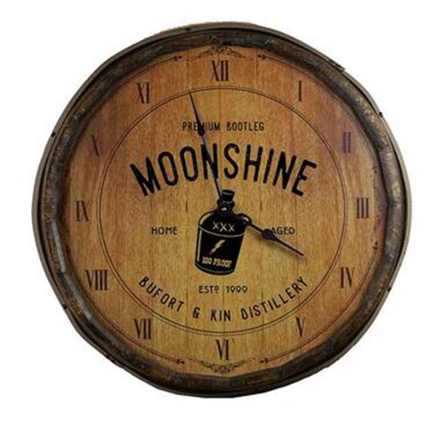 Moonshine Barrel Clock