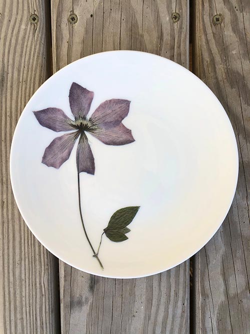 Clematis Porcelain Plate