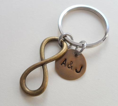 Personalized Bronze Keychain