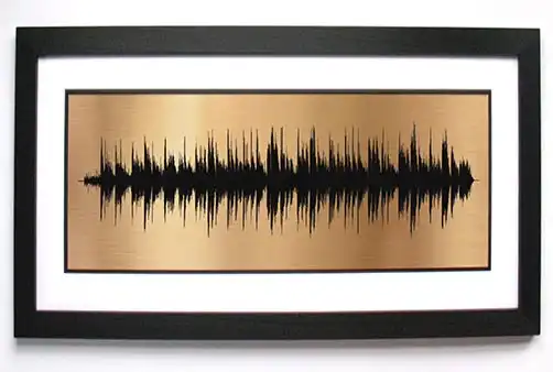 Bronze Sound Wave Art for 8th Anniversary