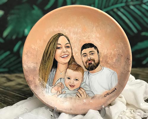 Custom Painted Portrait Plate