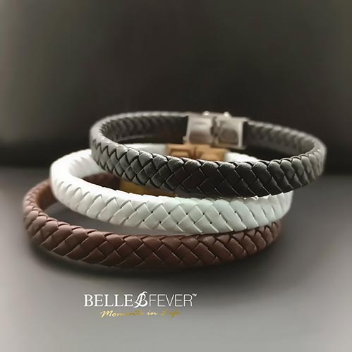 9th anniversary gift: Leather Bracelets