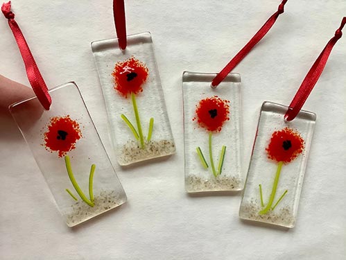 Poppy Flower Sun Catcher