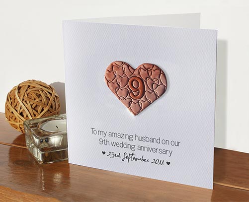 9th Anniversary Pottery Card
