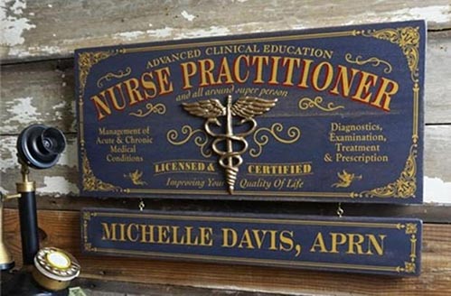 Antique Nurse Practitioner Sign