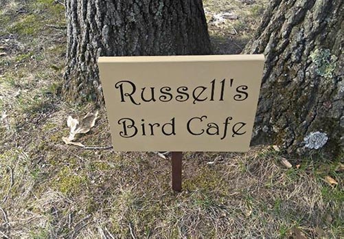 Personalized Bird Cafe Sign