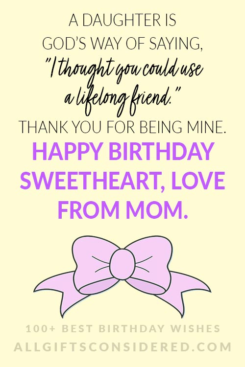 Sweet Birthday Cards for Daughters from Mom