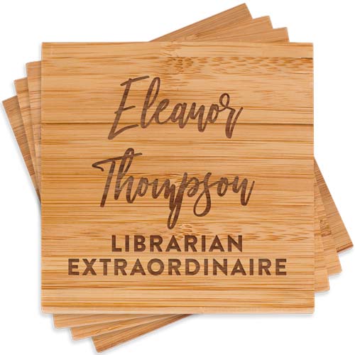 Wooden Librarian Coasters