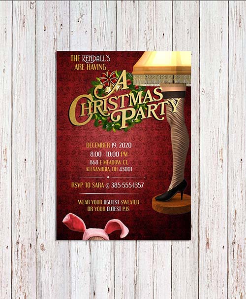 A Christmas Party - Movie Themed Invitation