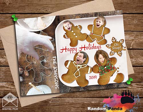 Funny Christmas Card Template - Cookies