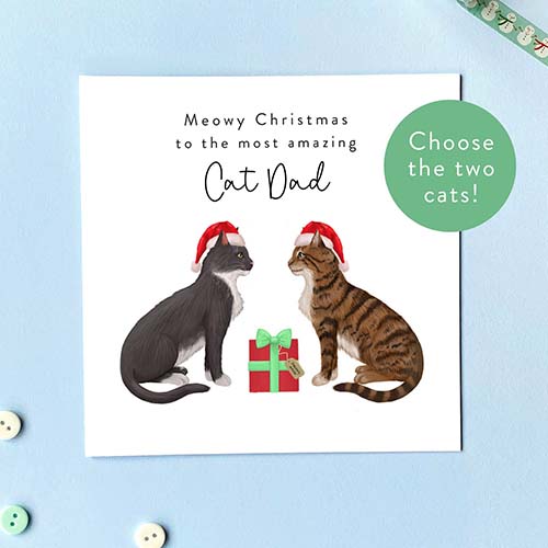 Best Christmas Cards for Cat Dads