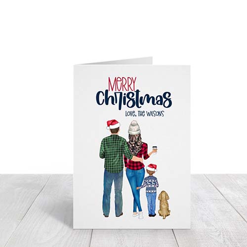 Illustrated Family Portrait Holiday Card