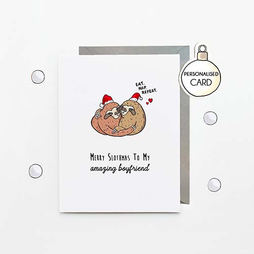 Funny and Personalized Christmas Cards for Him
