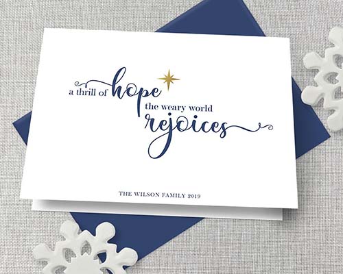 Personalized Christmas Card - Thrill of Hope