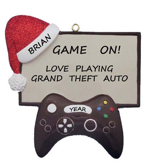Personalized Video Gamer Ornament - Game On!