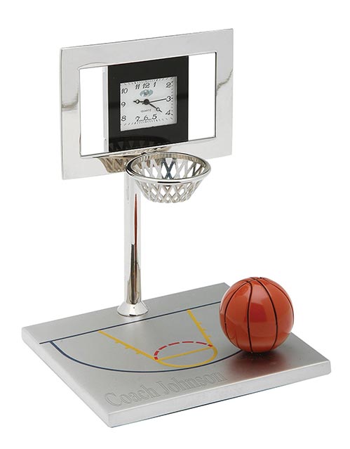 Personalized Basketball Desk Clock