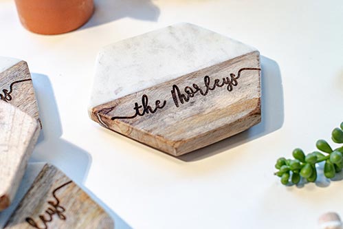 Custom Marble Coasters