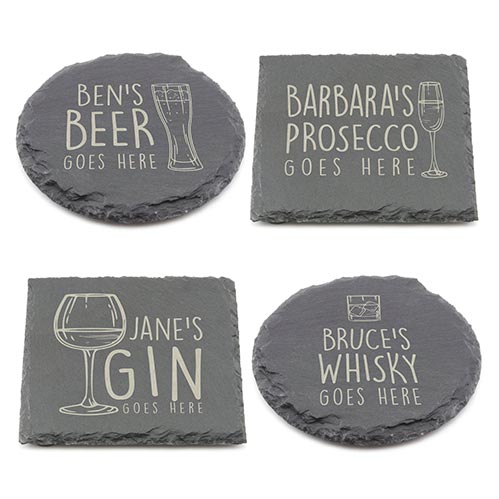 Engraved Slate Coasters