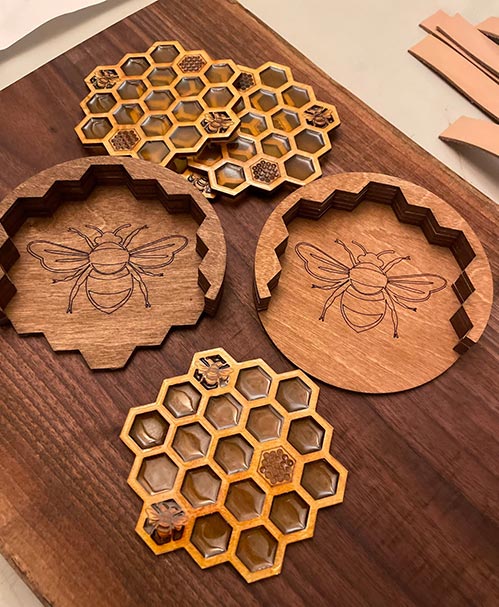 Adorable Coasters: Honey Bee Coasters