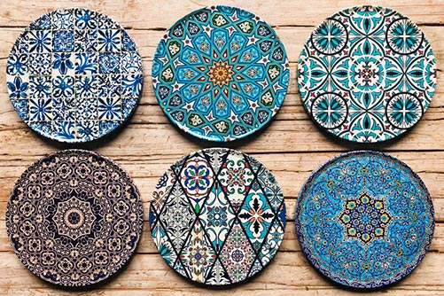 Blue Designer Coasters