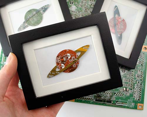 Framed Circuit Board Art