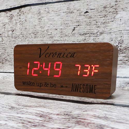 Engraved Alarm Clock