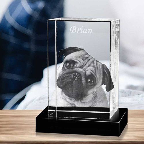 Crystal 3D Dog Portrait