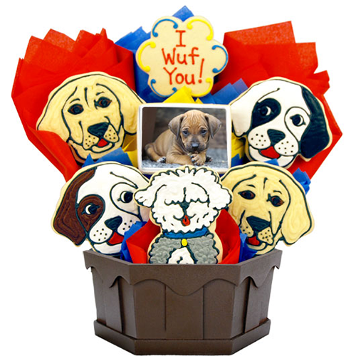 Puppy Love Photo Cookie Basket