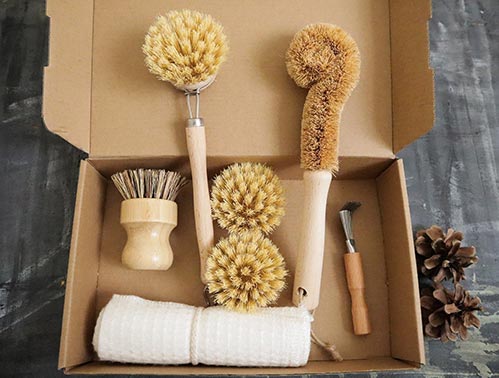 Zero Plastic Waste Kitchen Brush Sets