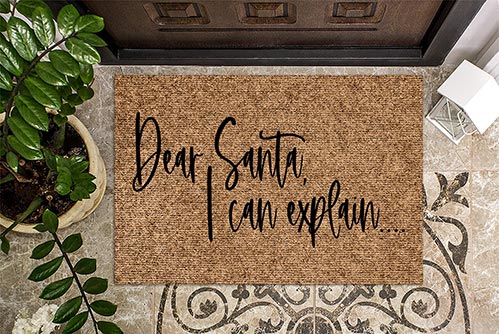 Dear Santa, I Can Explain - Door Mat