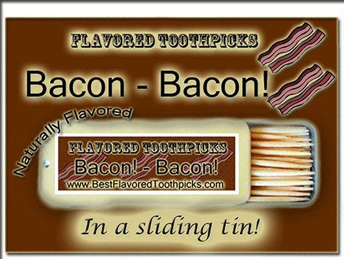 gag gifts- Bacon Flavored Toothpicks