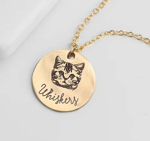 New Cat Lovers Necklace Jewelry Pendant Handmade Cute Bar Pet Charm Women Gift