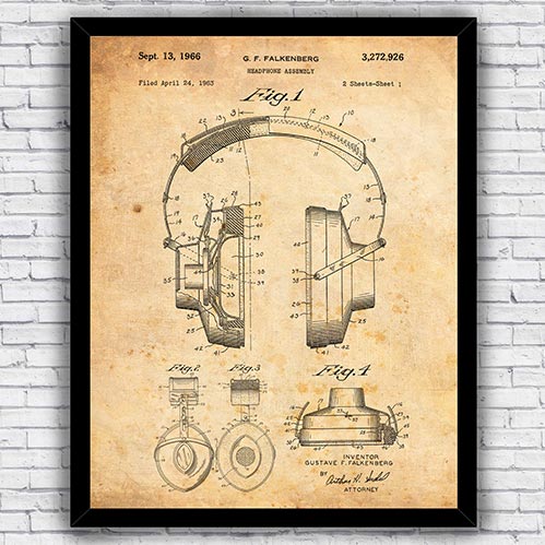 1960 Headphones Blueprint