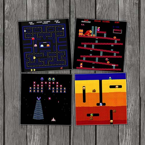 Retro Gaming Coasters - gifts for gamers