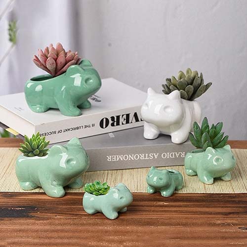 Bulbasaur Ceramic Planters - gifts for gamers