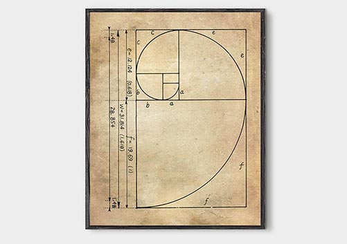 Fibonacci Spiral Poster
