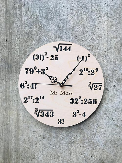 Personalized Math Clock