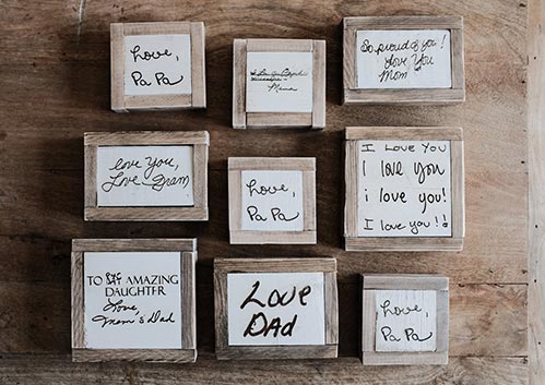 Personalized Engraved Block Messages