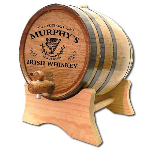 Personalized Irish Whiskey Barrel