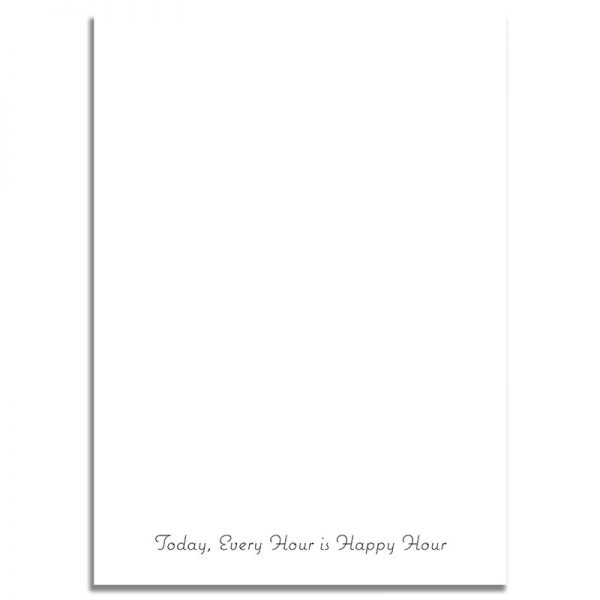 Back Side - 5X7 Happy Birthday Greeting Card Happy Hour