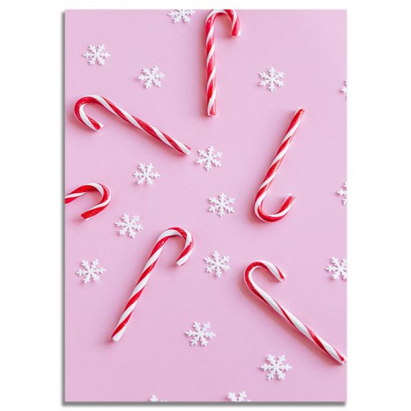 Back Side - 5X7 Have a Sweet Holiday Candy Cane Christmas Greeting Card