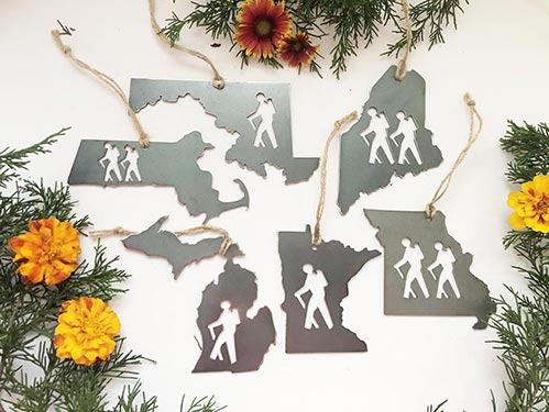 Hiker Ornaments