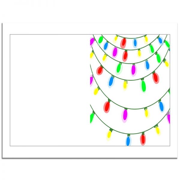 7x10 String of Lights Christmas Christmas Folded Greeting Card