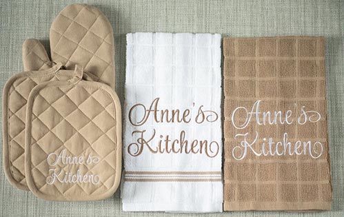 Personalized Kitchen Mitten Set