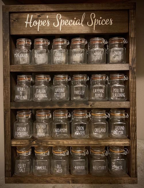 Personalized Spice Rack