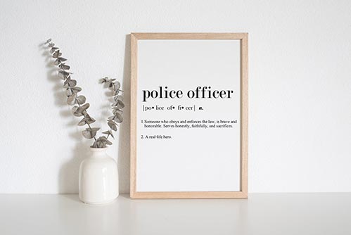 Police Officer Definition Wall Art