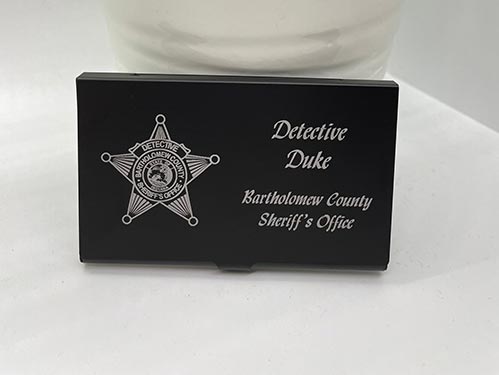 Engraved Sheriff's Office Card Holder