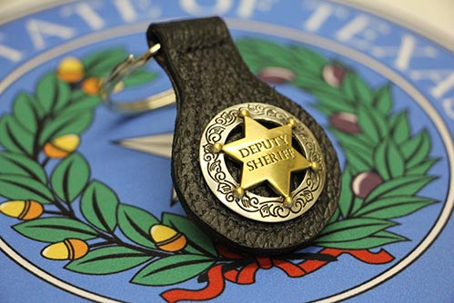 Leather Deputy Sheriff Keychain