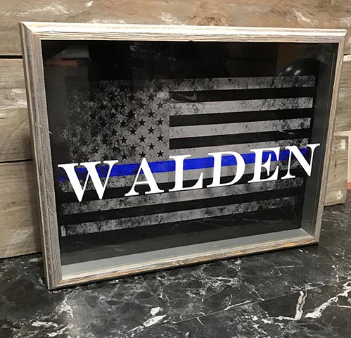 Personalized Policeman Shadow Box